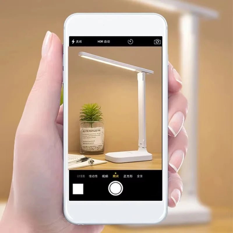 Lampe de Bureau LED Pliable Tactile – Éclairage Protection des Yeux avec Intensité Variable (3 Modes)