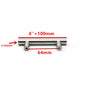 Poignée de meuble moderne en T - Métal brossé & Noir mat