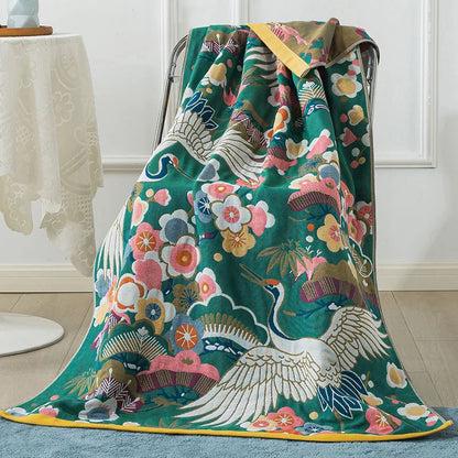 Grand drap de bain XL en gaze de pur coton (90 x 180 cm)