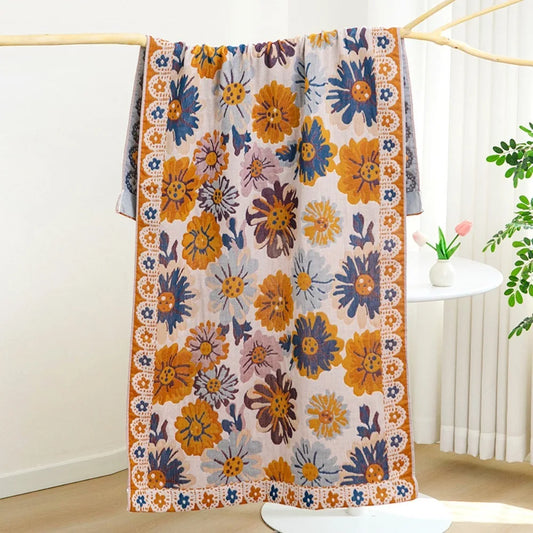 Grand drap de bain en gaze de coton multicouche – Doux & Respirant