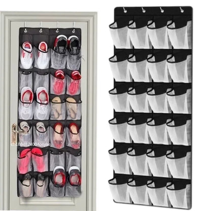 Rangement Chaussures Suspendu pour Porte (12 ou 24 Poches) – Organiseur de Placard Économiseur d'Espace