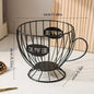 Porte-capsules à café design en métal - Corbeille de rangement moderne