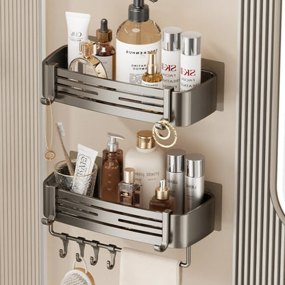 Étagère de douche murale rectangulaire en aluminium