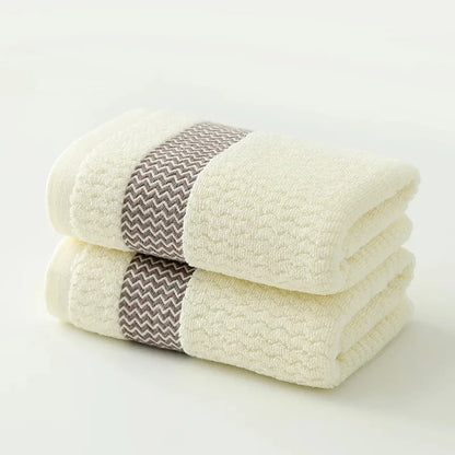 Duo de serviettes visage en pur coton moelleux