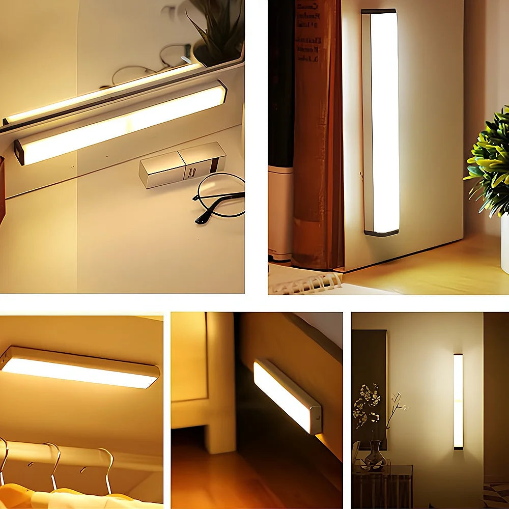 Réglette LED sans fil à détecteur de mouvement (Rechargeable USB & Magnétique)