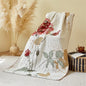 Grand drap de bain en mousseline de coton 4 épaisseurs (80 x 160 cm) – Motifs floraux