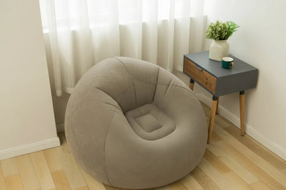 Fauteuil Gonflable Floconné Design – Pouf Relax d'Intérieur & Extérieur (110 x 85 cm)