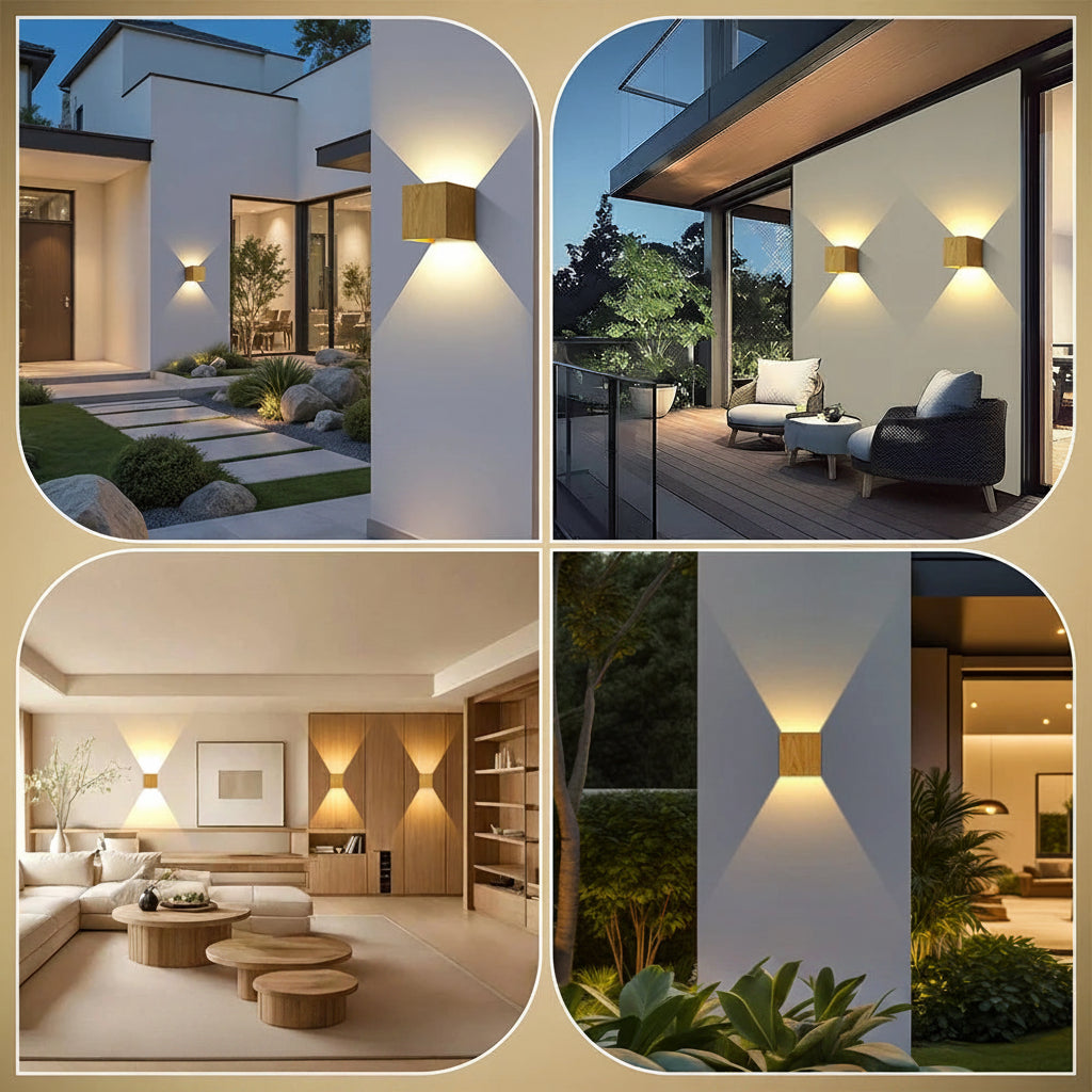 Applique murale extérieure LED bidirectionnelle en aluminium (Éclairage Haut & Bas - IP65)