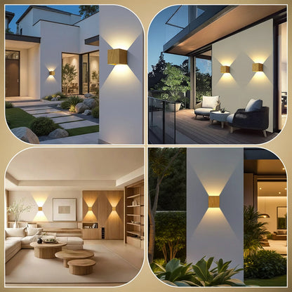 Applique murale extérieure LED bidirectionnelle en aluminium (Éclairage Haut & Bas - IP65)