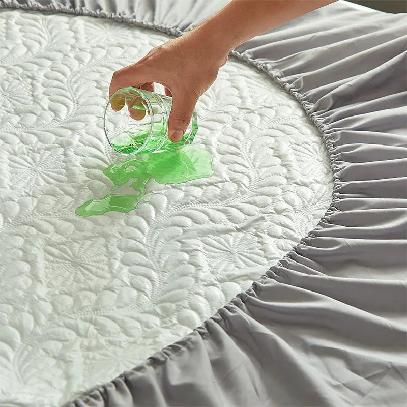 Protège-Matelas Imperméable Matelassé – Drap-Housse Matelassé Respirant & Anti-Acariens (140x200 / 160x200 cm)