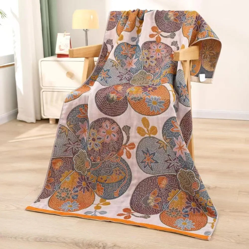 Grand drap de bain en gaze de coton multicouche – Doux & Respirant