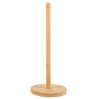 Porte-Essuie-Tout en Bambou Naturel – Support Vertical à Poser pour Cuisine & Salle de Bain