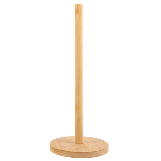 Porte-Essuie-Tout en Bambou Naturel – Support Vertical à Poser pour Cuisine & Salle de Bain