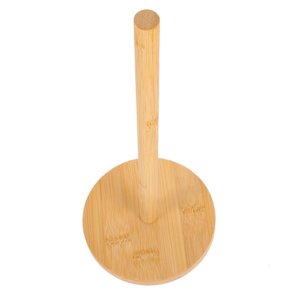 Porte-Essuie-Tout en Bambou Naturel – Support Vertical à Poser pour Cuisine & Salle de Bain