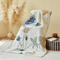 Grand drap de bain en mousseline de coton 4 épaisseurs (80 x 160 cm) – Motifs floraux