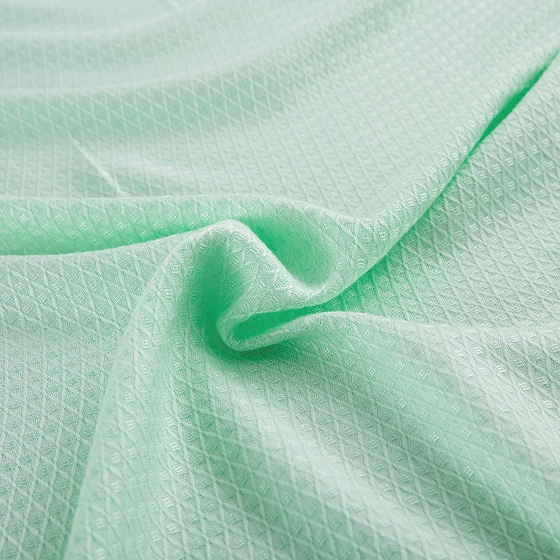 Plaid rafraîchissant en fibre de bambou - Tissage diamant