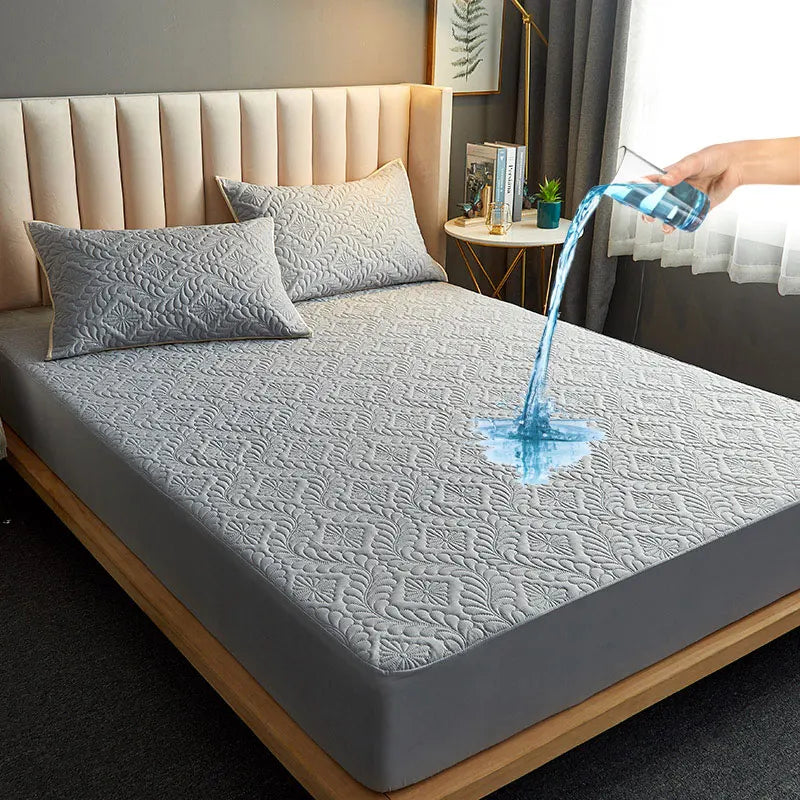 Protège-Matelas Imperméable Matelassé – Drap-Housse Matelassé Respirant & Anti-Acariens (140x200 / 160x200 cm)