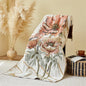 Grand drap de bain en mousseline de coton 4 épaisseurs (80 x 160 cm) – Motifs floraux