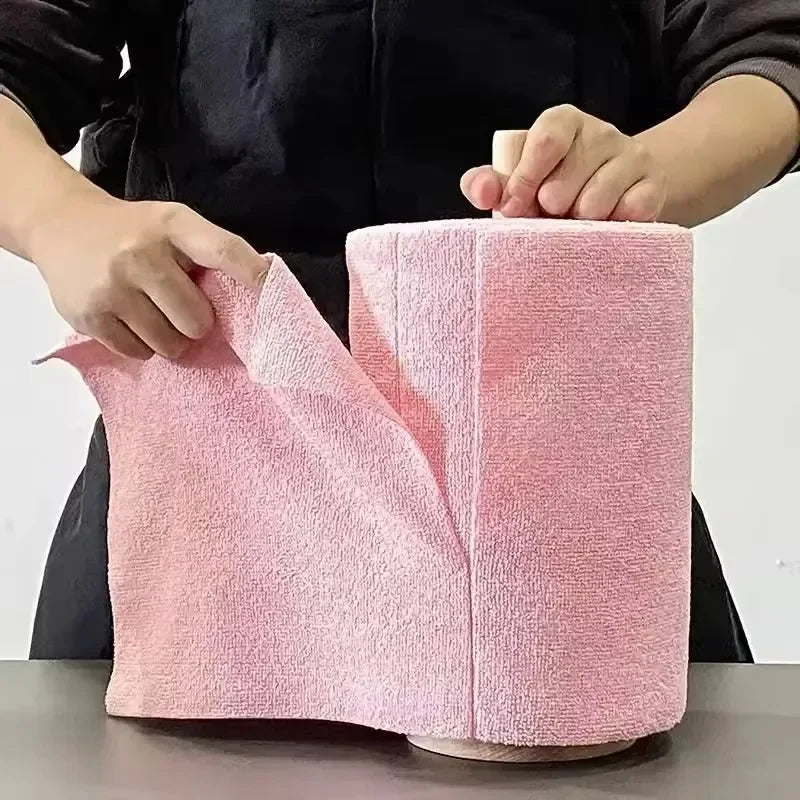 Rouleau d'Essuie-Tout Lavable en Microfibre (20 Feuilles) – Chiffons Nettoyants Réutilisables & Écologiques