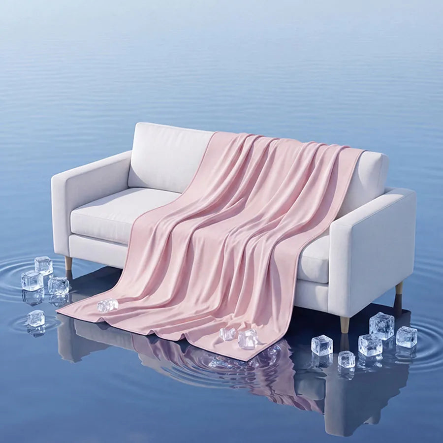 Couverture rafraîchissante effet « soie glacée » (Ice Silk)