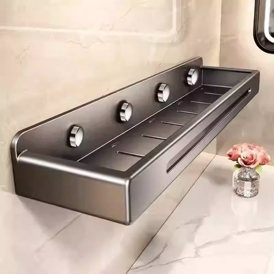 Étagère de douche murale haute capacité – Fixation sans perçage