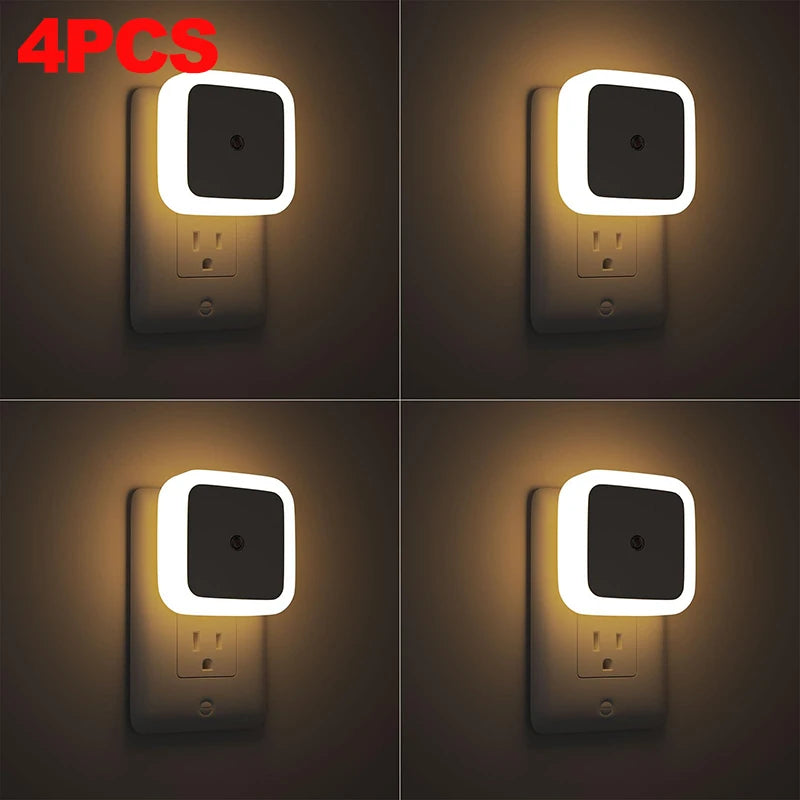 Veilleuse LED Murale avec Capteur Crépusculaire Automatique – Éclairage Nocturne Doux & Économique