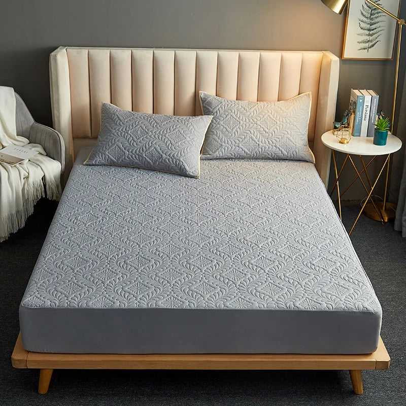 Protège-Matelas Imperméable Matelassé – Drap-Housse Matelassé Respirant & Anti-Acariens (140x200 / 160x200 cm)