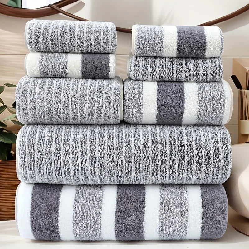 Ensemble complet de 8 serviettes de bain (Bain, Mains & Visage)
