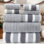 Ensemble complet de 8 serviettes de bain (Bain, Mains & Visage)