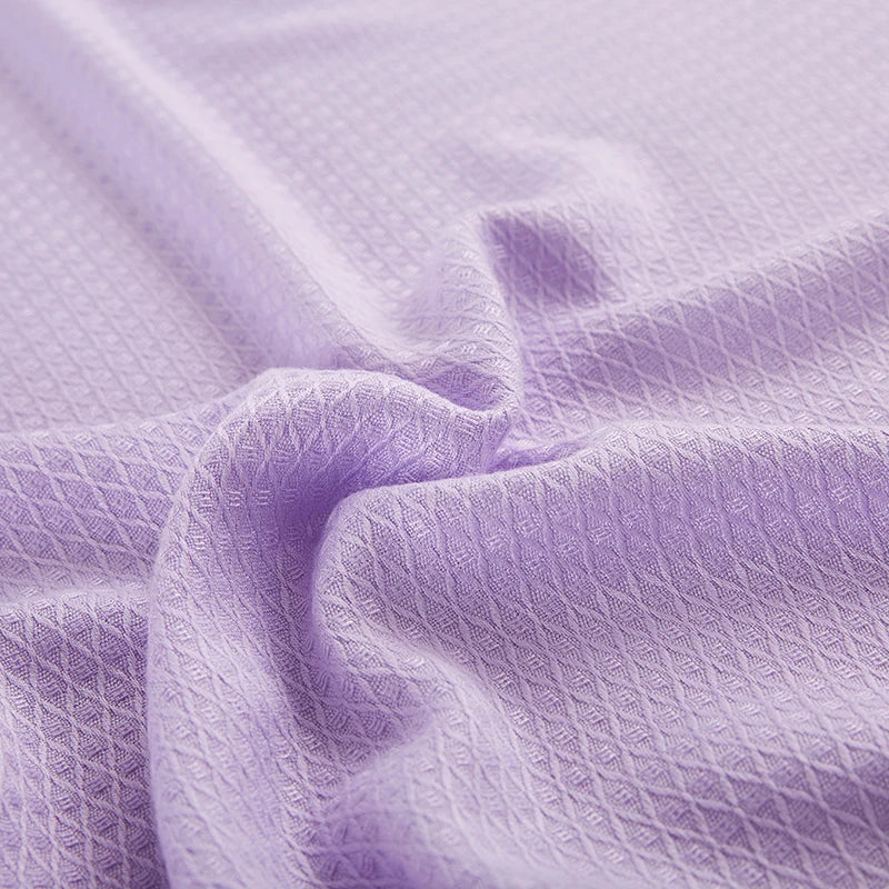 Plaid rafraîchissant en fibre de bambou - Tissage diamant