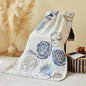 Grand drap de bain en mousseline de coton 4 épaisseurs (80 x 160 cm) – Motifs floraux
