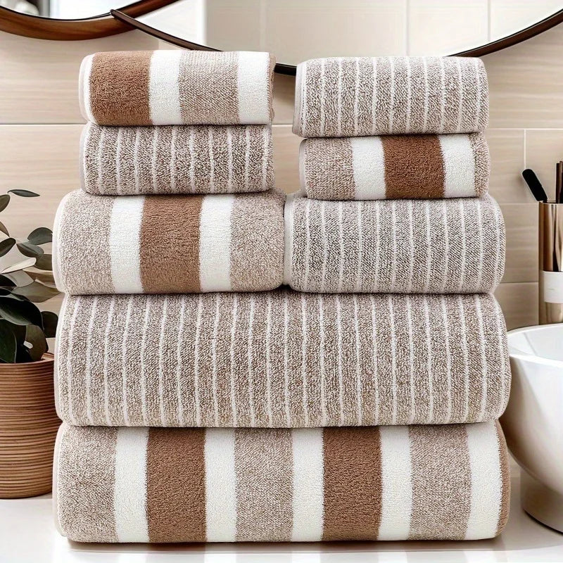 Ensemble complet de 8 serviettes de bain (Bain, Mains & Visage)