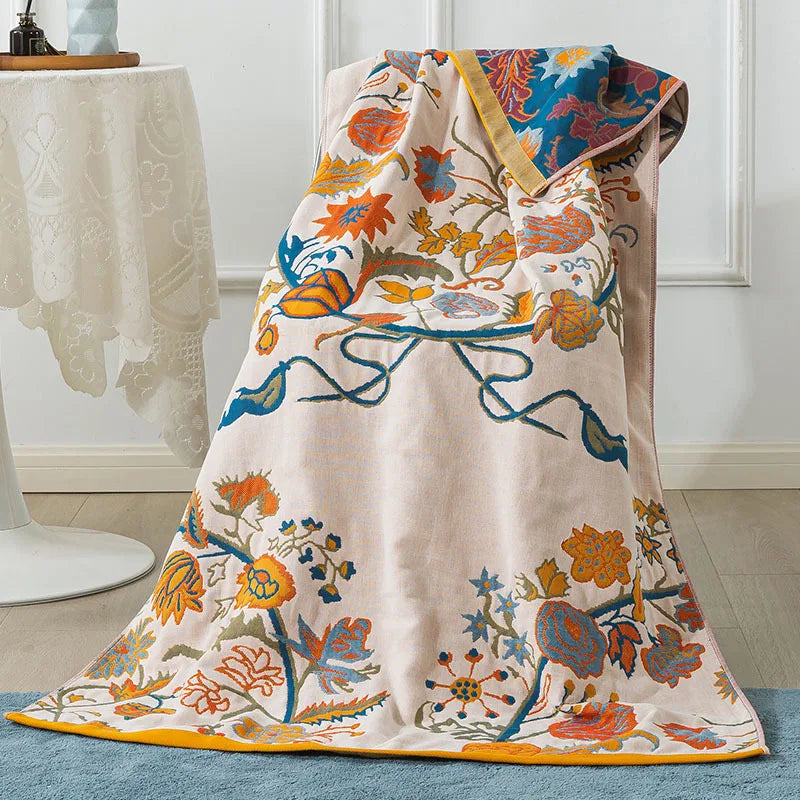 Grand drap de bain XL en gaze de pur coton (90 x 180 cm)