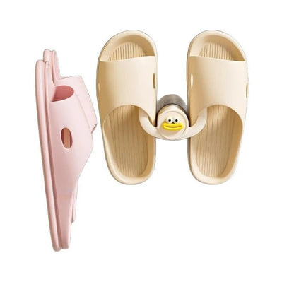 Rangement mural suspendu pour slippers & serviettes