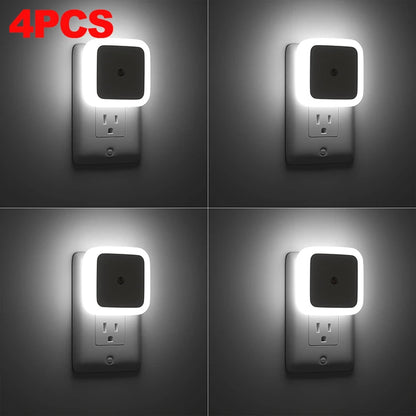 Veilleuse LED Murale avec Capteur Crépusculaire Automatique – Éclairage Nocturne Doux & Économique