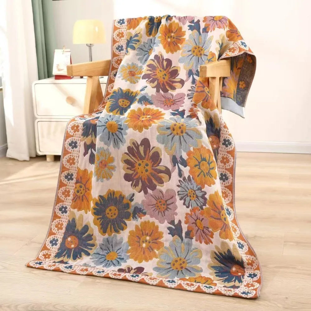 Grand drap de bain en gaze de coton multicouche – Doux & Respirant